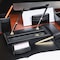 Dacasso Classic Black Leather Double Pen Stand with Gold Accents AG-1004 - alternate 4